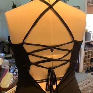 Lapis summer weight handkerchief hem bandeau dress